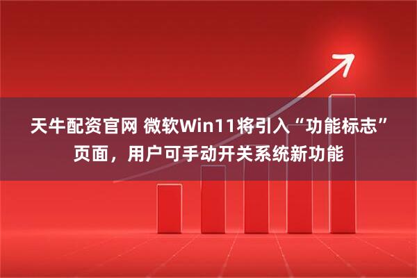 天牛配资官网 微软Win11将引入“功能标志”页面，用户可手动开关系统新功能